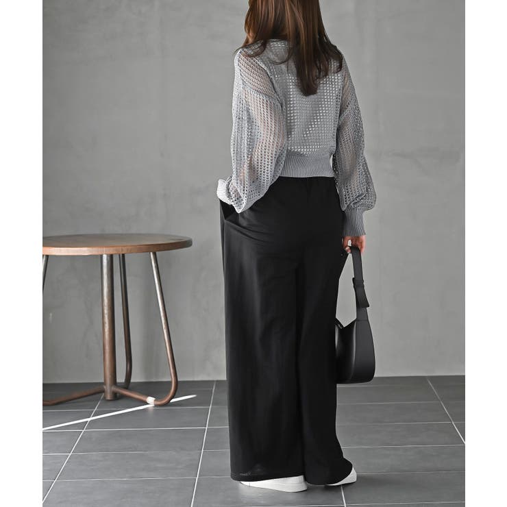 透かし編みダブルＺＩＰニットカーディガン | rps | 詳細画像12 