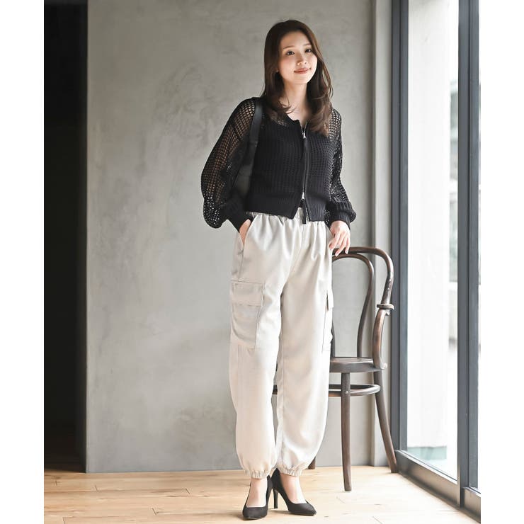 透かし編みダブルＺＩＰニットカーディガン | rps | 詳細画像18 