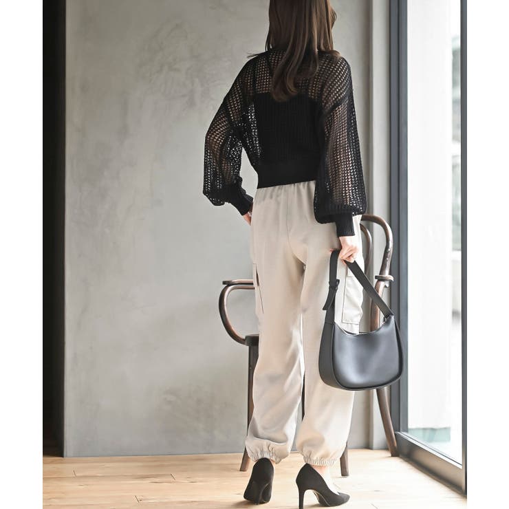 透かし編みダブルＺＩＰニットカーディガン | rps | 詳細画像20 