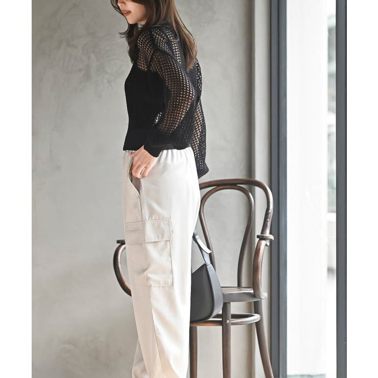 透かし編みダブルＺＩＰニットカーディガン | rps | 詳細画像21 