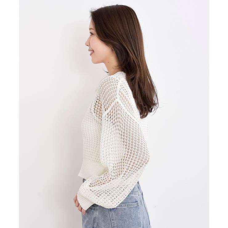 透かし編みダブルＺＩＰニットカーディガン | rps | 詳細画像26 