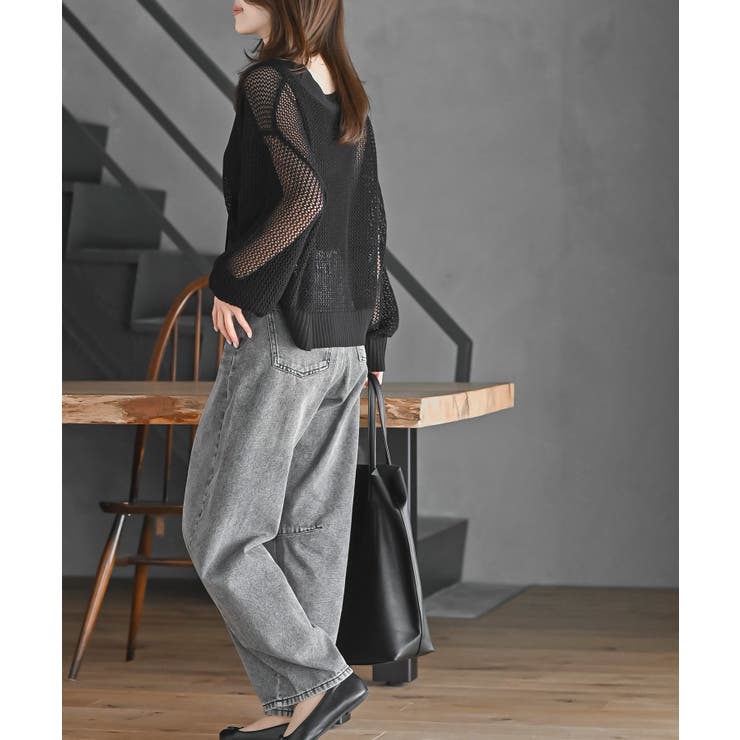 透かし編みＶネックニットカーディガン | rps | 詳細画像11 