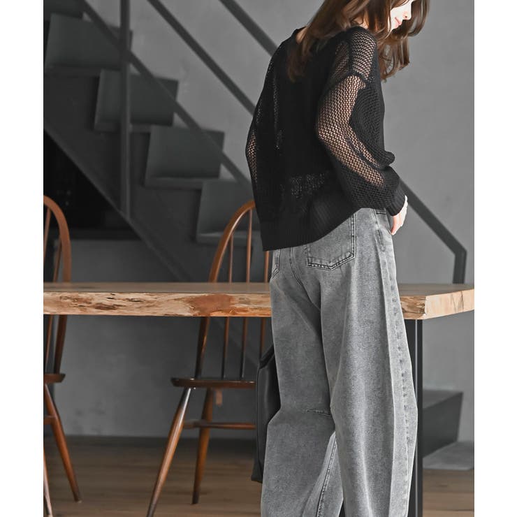 透かし編みＶネックニットカーディガン | rps | 詳細画像12 