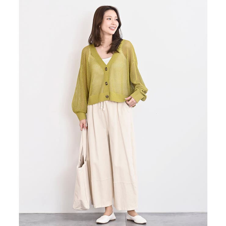 透かし編みＶネックニットカーディガン | rps | 詳細画像18 