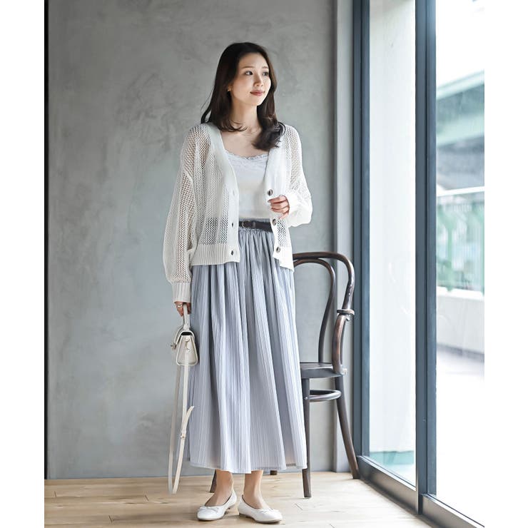 透かし編みＶネックニットカーディガン | rps | 詳細画像2 