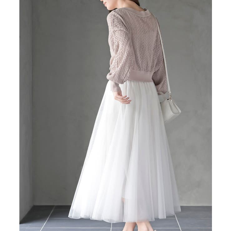 リボンボタン透かし編みニットカーディガン | rps | 詳細画像20 