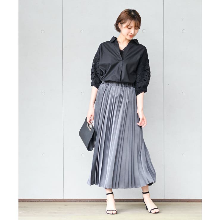 レース７分袖スキッパーチュニック | rps | 詳細画像19 