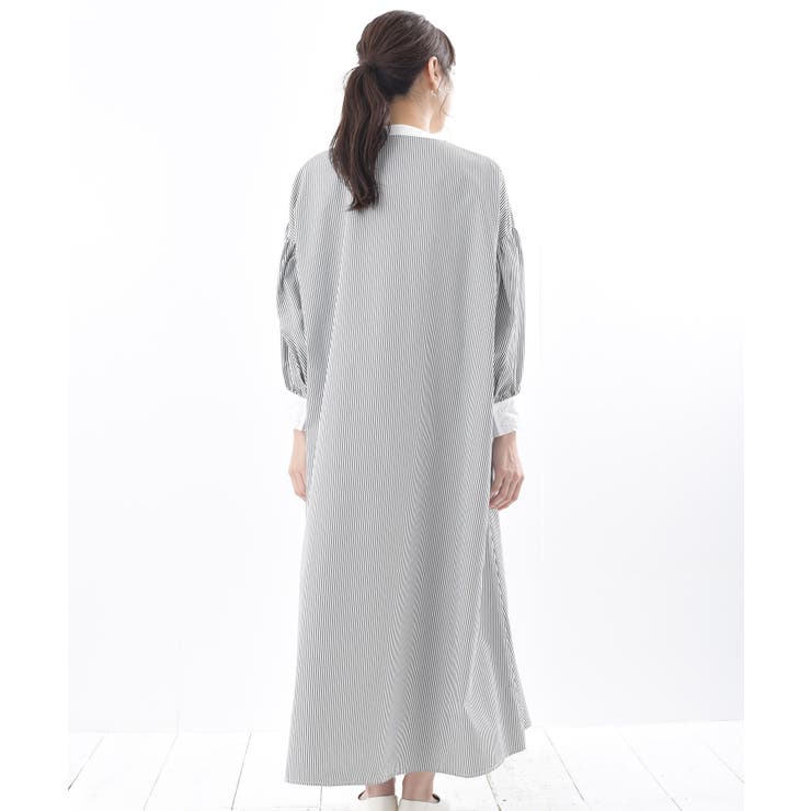 P*読様 最終価格 ebure マラケッシュストライプクレリックシャツワンピース 最終価格 ebure マラケッシュストライプクレリックシャツ