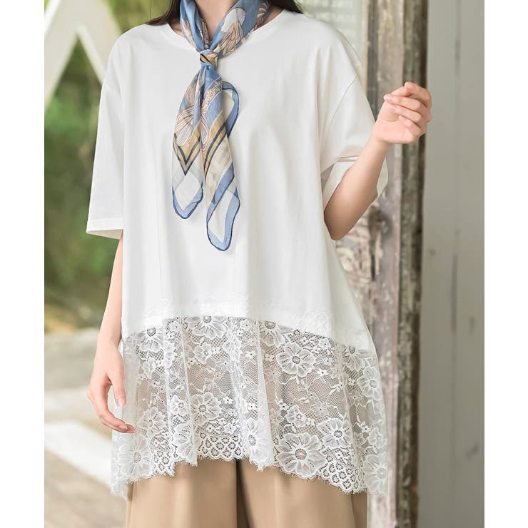 裾レースＴシャツ | rps | 詳細画像6 