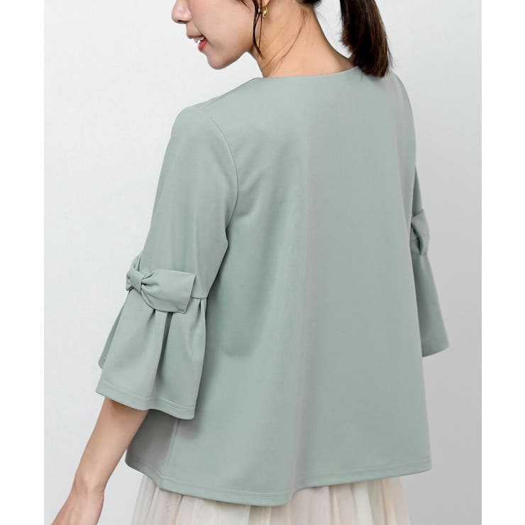 フレアーリボン袖７分プルオーバー | rps | 詳細画像10 