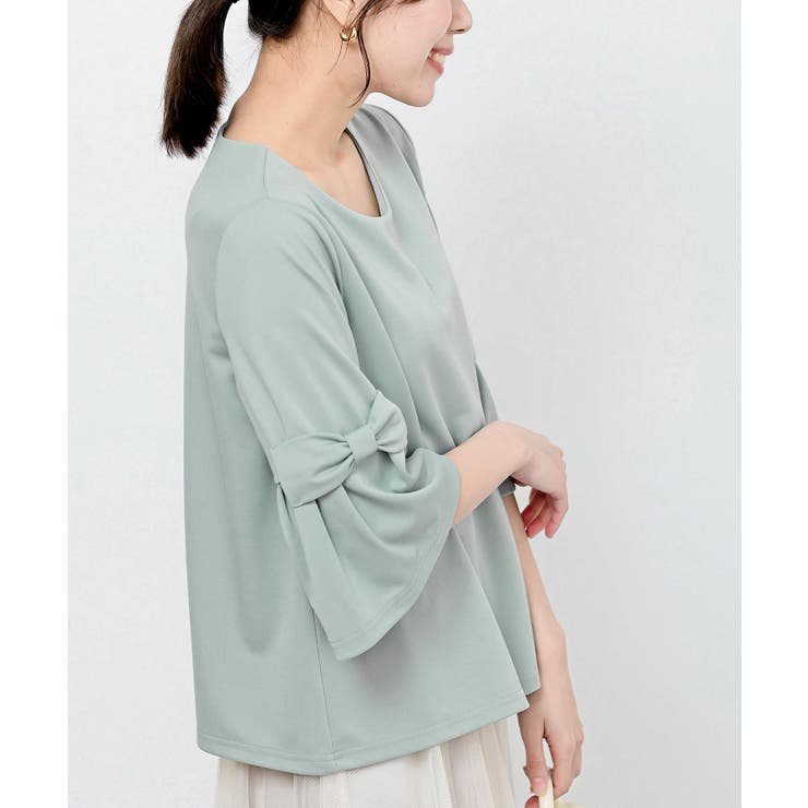 フレアーリボン袖７分プルオーバー | rps | 詳細画像11 