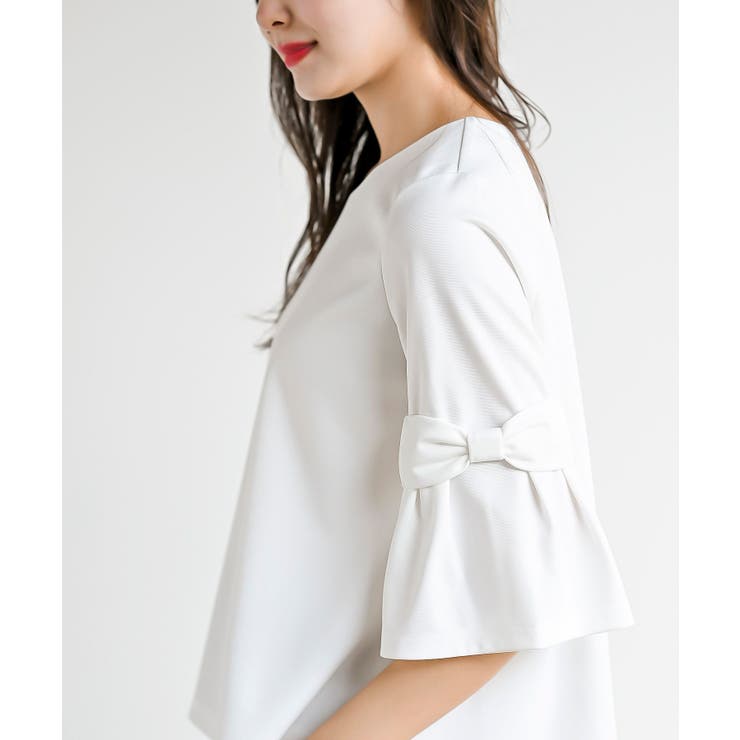 フレアーリボン袖７分プルオーバー | rps | 詳細画像23 