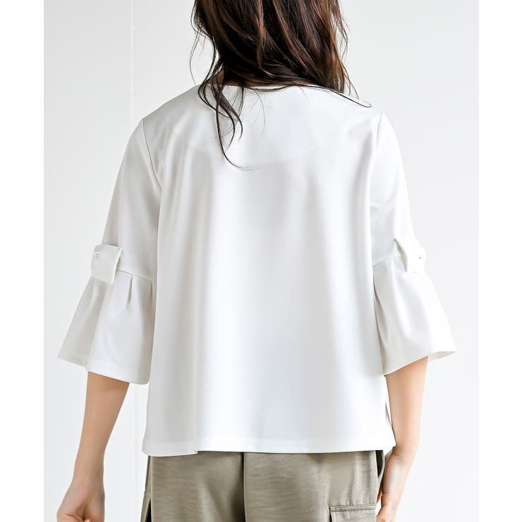 フレアーリボン袖７分プルオーバー | rps | 詳細画像24 