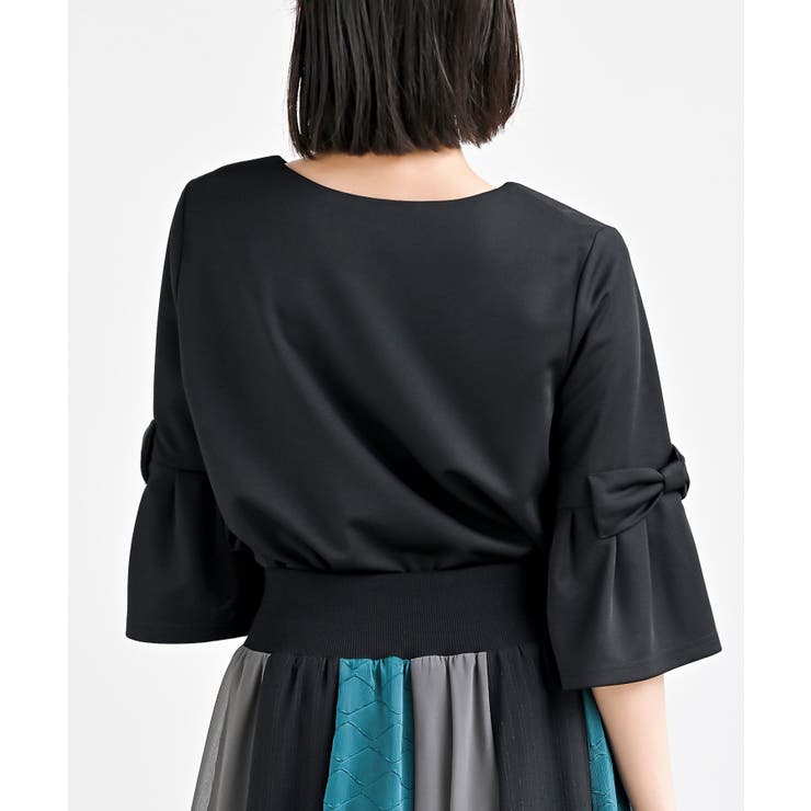 フレアーリボン袖７分プルオーバー | rps | 詳細画像27 