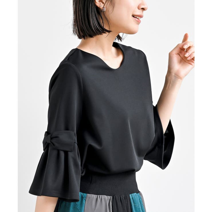 フレアーリボン袖７分プルオーバー | rps | 詳細画像28 