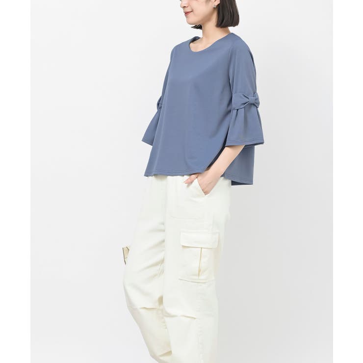 フレアーリボン袖７分プルオーバー | rps | 詳細画像3 