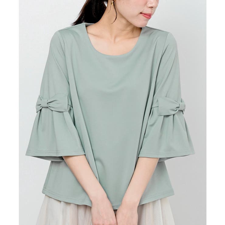 フレアーリボン袖７分プルオーバー | rps | 詳細画像9 