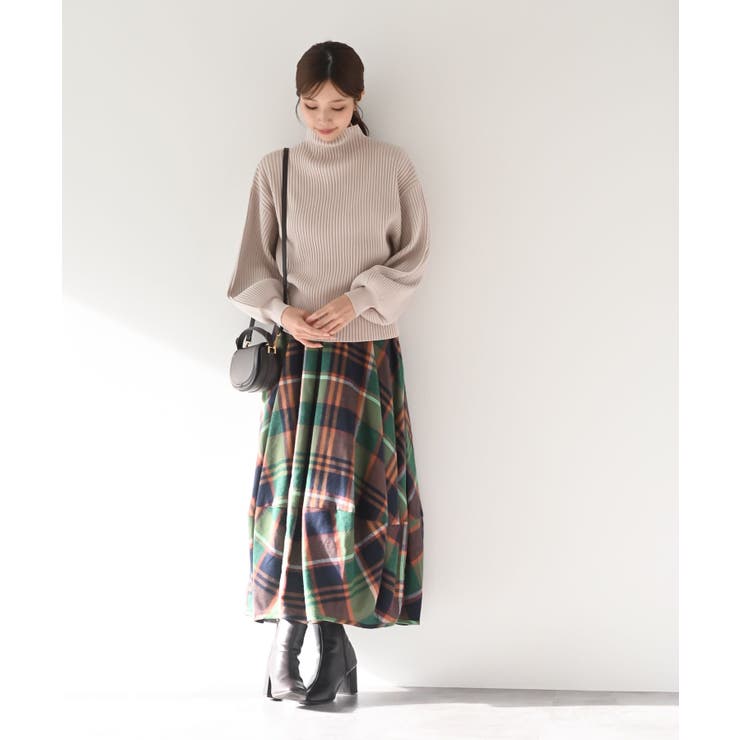 ボリューム袖ボトルネックリブニットプルオーバー | rps | 詳細画像13 