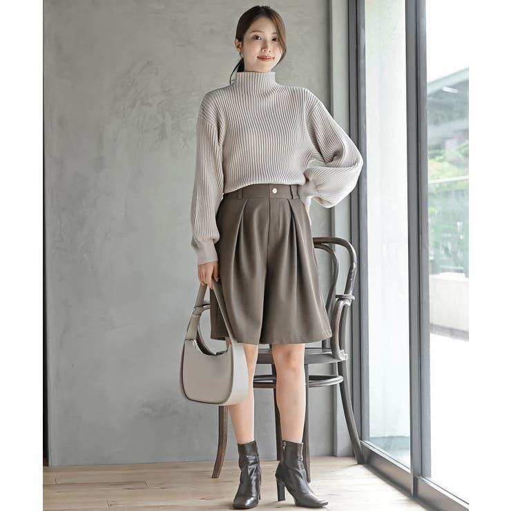 ボリューム袖ボトルネックリブニットプルオーバー | rps | 詳細画像2 