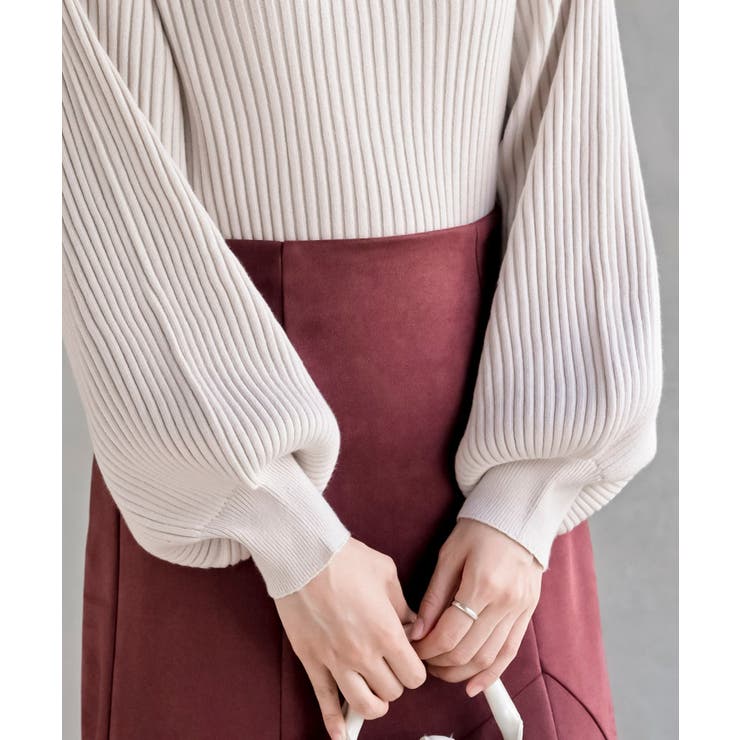 ボリューム袖ボトルネックリブニットプルオーバー | rps | 詳細画像21 