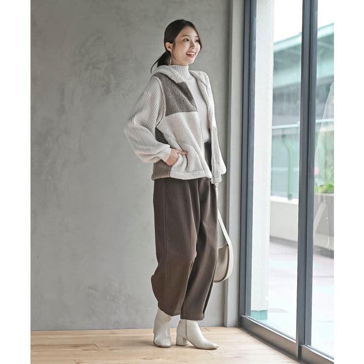 ボリューム袖ボトルネックリブニットプルオーバー | rps | 詳細画像23 