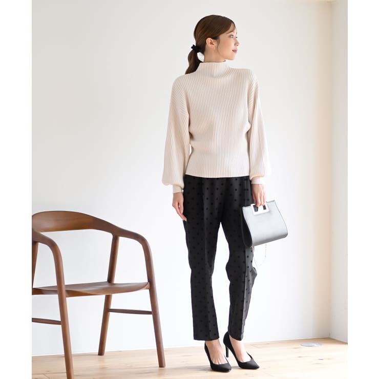 ボリューム袖ボトルネックリブニットプルオーバー | rps | 詳細画像24 