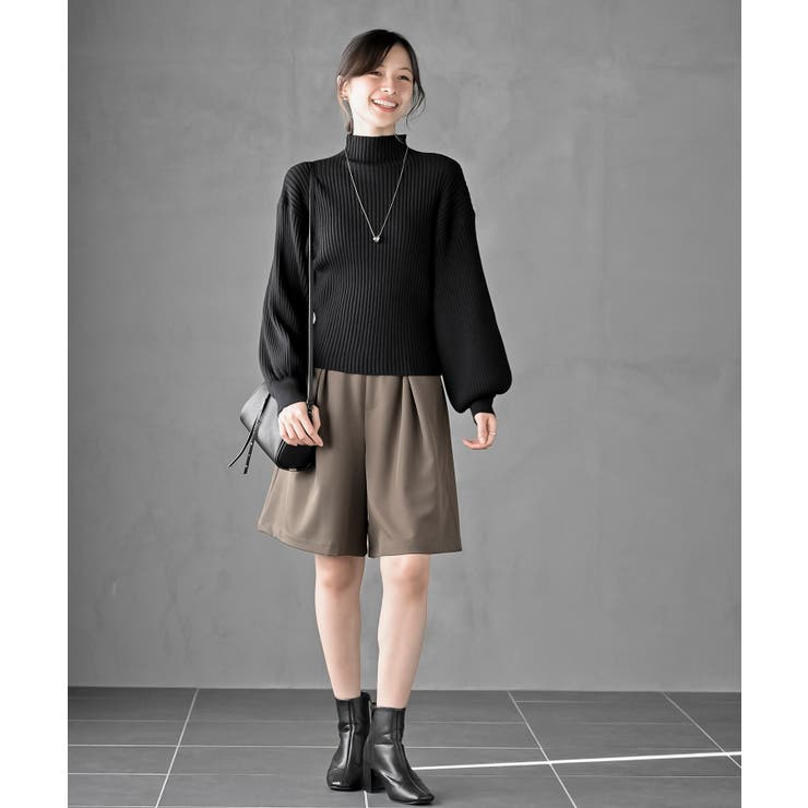 ボリューム袖ボトルネックリブニットプルオーバー | rps | 詳細画像25 