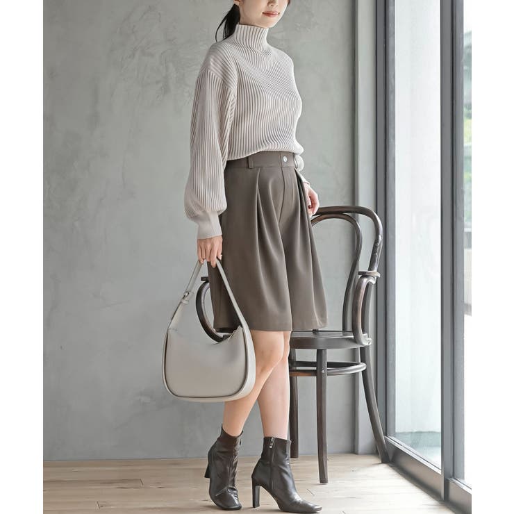 ボリューム袖ボトルネックリブニットプルオーバー | rps | 詳細画像3 