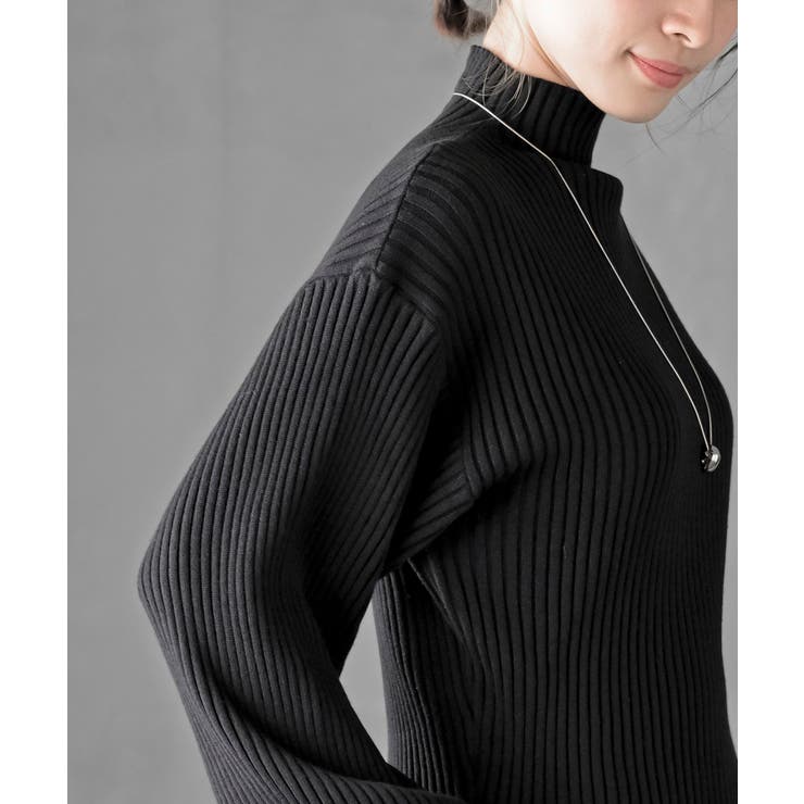 ボリューム袖ボトルネックリブニットプルオーバー | rps | 詳細画像32 