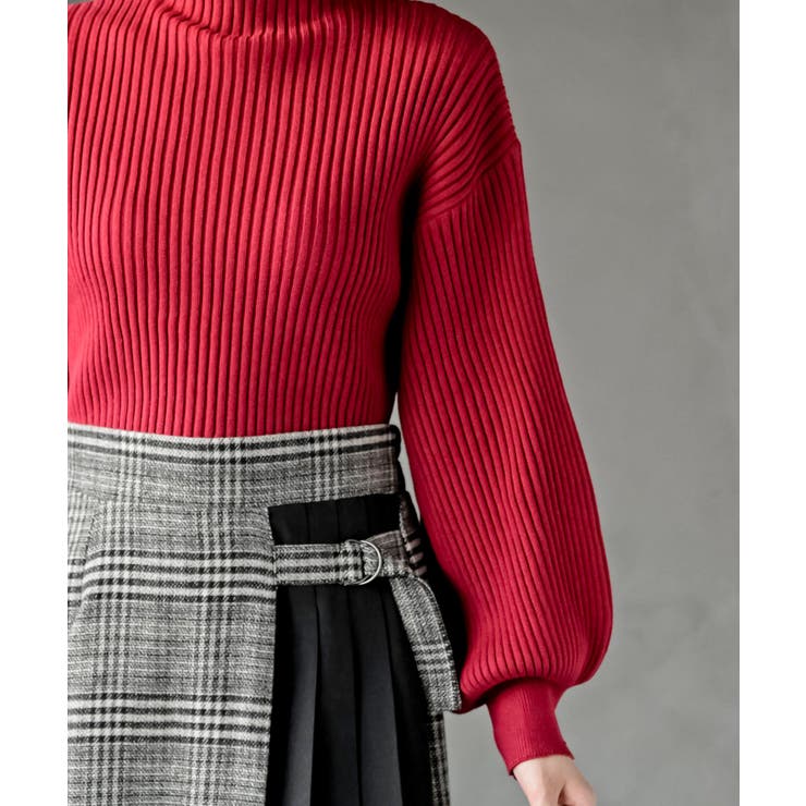 ボリューム袖ボトルネックリブニットプルオーバー | rps | 詳細画像42 