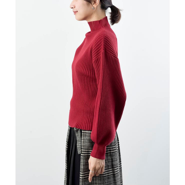ボリューム袖ボトルネックリブニットプルオーバー | rps | 詳細画像43 