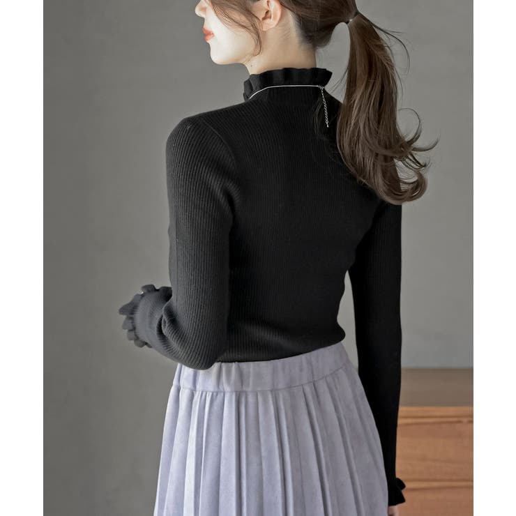 フリルネックリブニットプルオーバー | rps | 詳細画像19