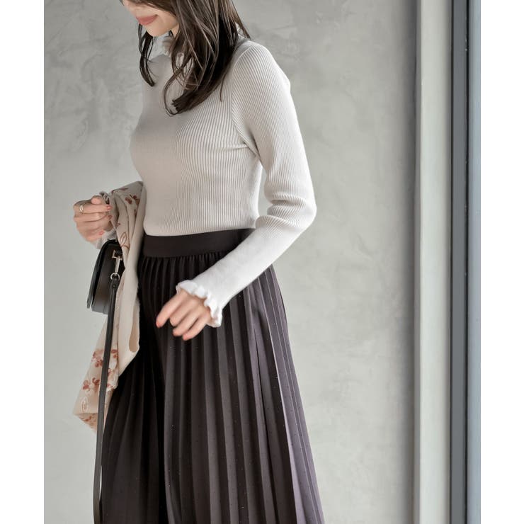 フリルネックリブニットプルオーバー | rps | 詳細画像34