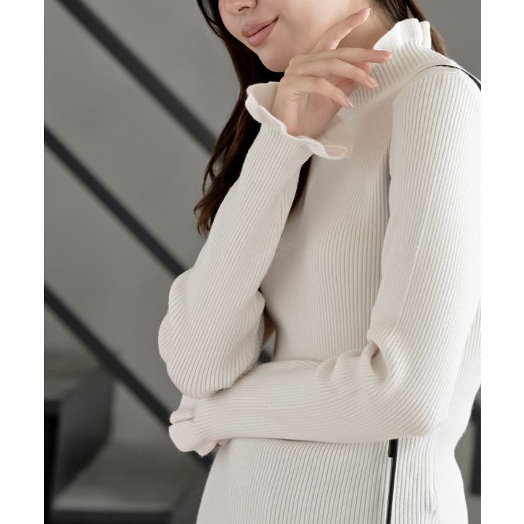 フリルネックリブニットプルオーバー | rps | 詳細画像46