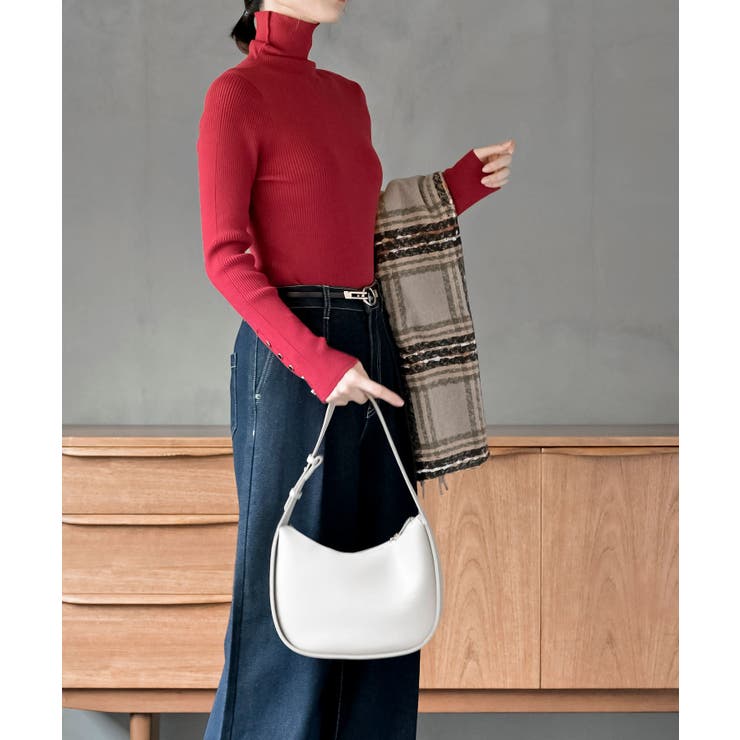 袖口ボタンタートルリブニットプルオーバー | rps | 詳細画像47 