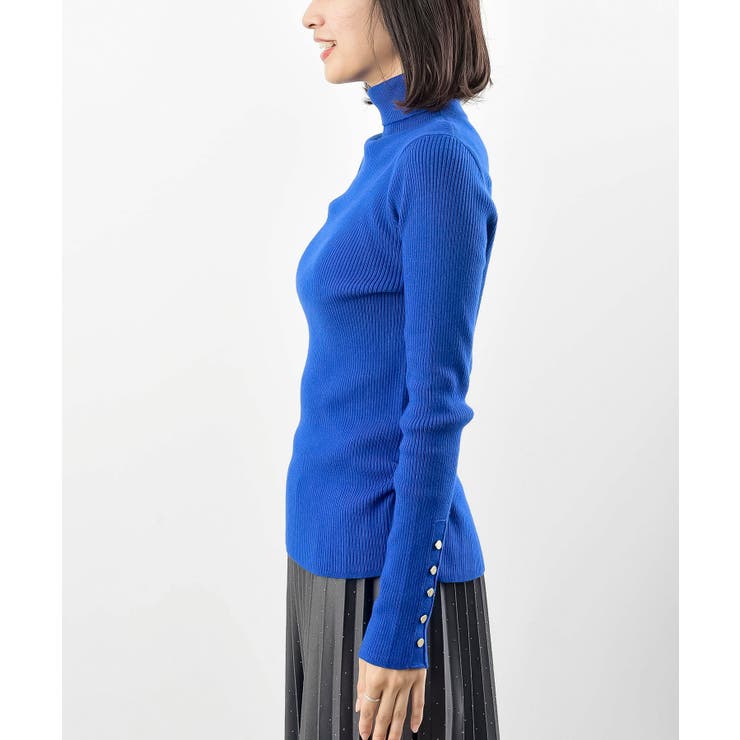 袖口ボタンタートルリブニットプルオーバー | rps | 詳細画像49 