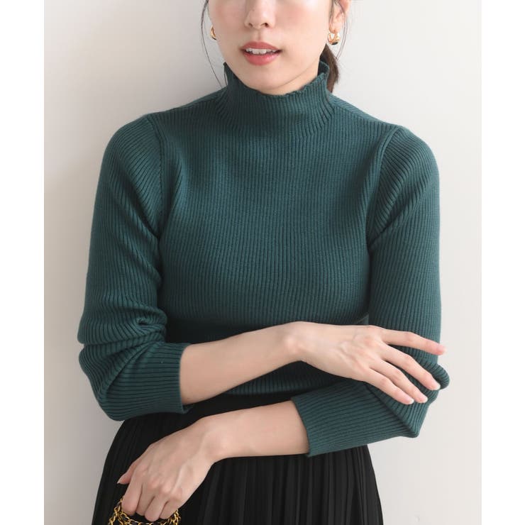 Dグリーン | ハイネックリブニットプルオーバー | rps