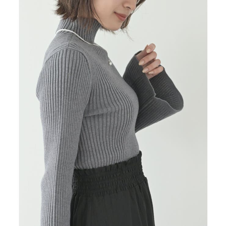 ベルスリーブボトルネックニットプルオーバー[品番：RPSW0002052]｜rps