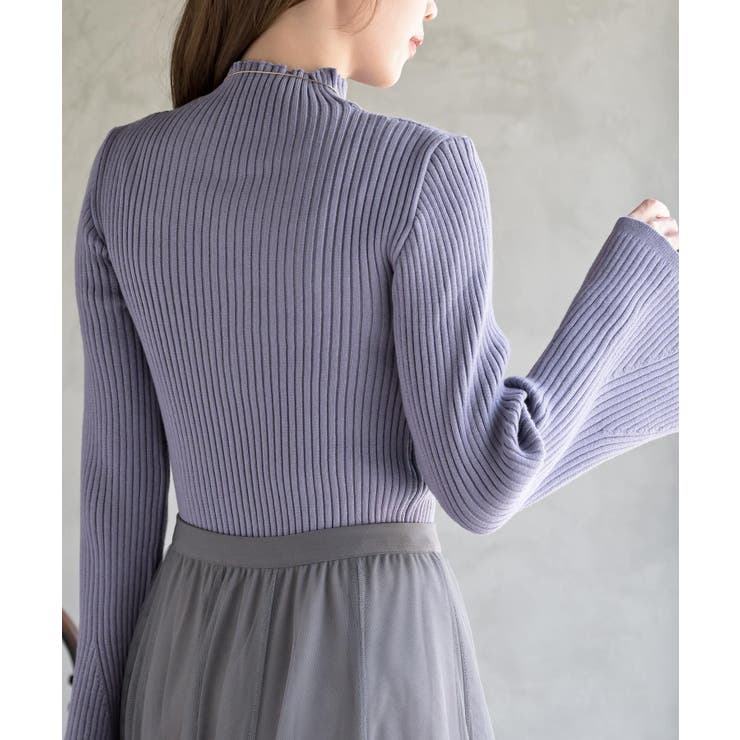 極美品 CFCL リブ ベルスリーブ ニット トップス 黒 洗濯可 ボトルネック 極美品 CFCL リブ ベルスリーブ ニット トップス 黒 洗濯可 ボトル