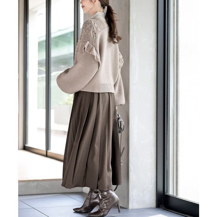 サイドレースアップケーブルフリルニットカーディガン | rps | 詳細画像21 