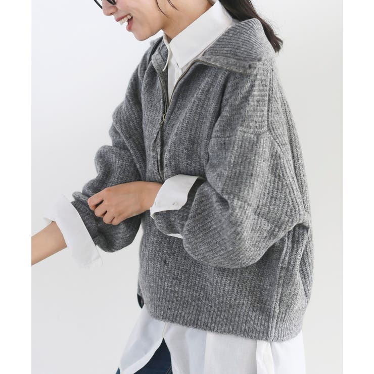 フロントZIPニットプルオーバー[品番：RPSW0002075]｜rps（アール