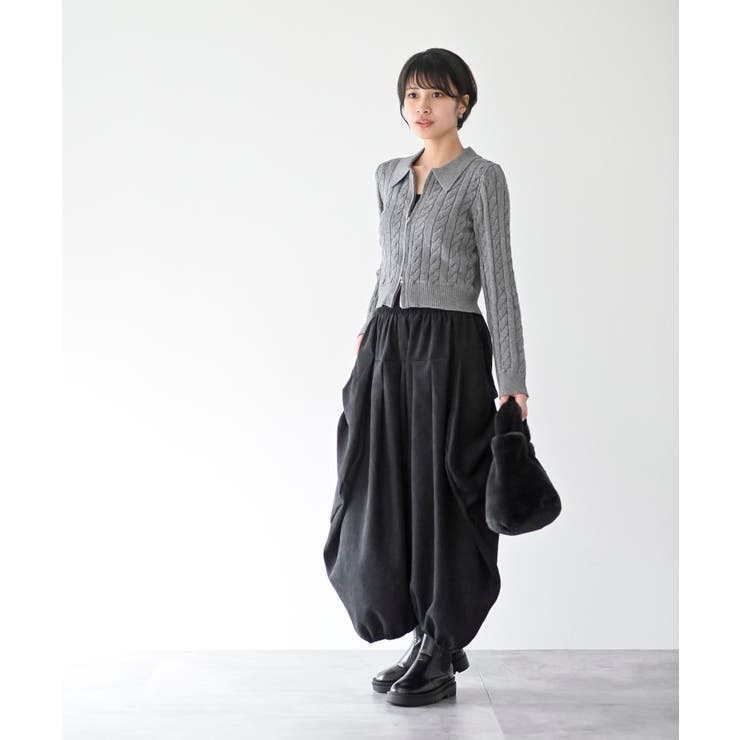 ダブルＺＩＰショート丈ケーブルニットプルオーバー | rps | 詳細画像19 