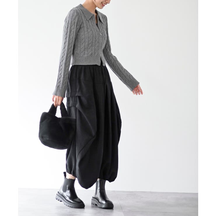 ダブルＺＩＰショート丈ケーブルニットプルオーバー | rps | 詳細画像22 