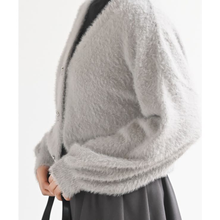 リボンボタンフェザーＶネックカーディガン | rps | 詳細画像17 