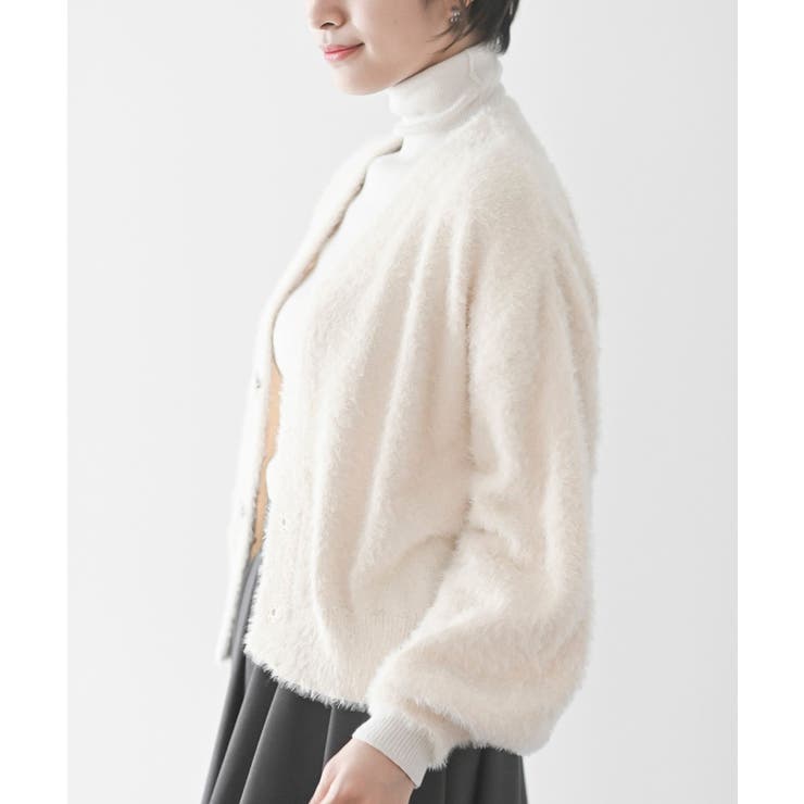 リボンボタンフェザーＶネックカーディガン | rps | 詳細画像24 