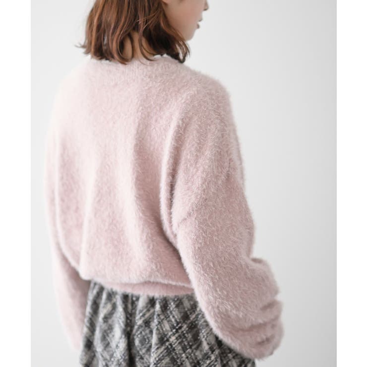 リボンボタンフェザーＶネックカーディガン | rps | 詳細画像33 