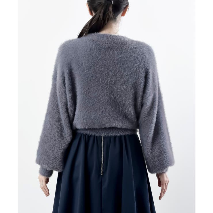 リボンボタンフェザーＶネックカーディガン | rps | 詳細画像37 