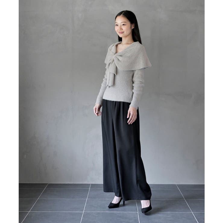 リボンモチーフラメフェザーニットプルオーバー | rps | 詳細画像10 