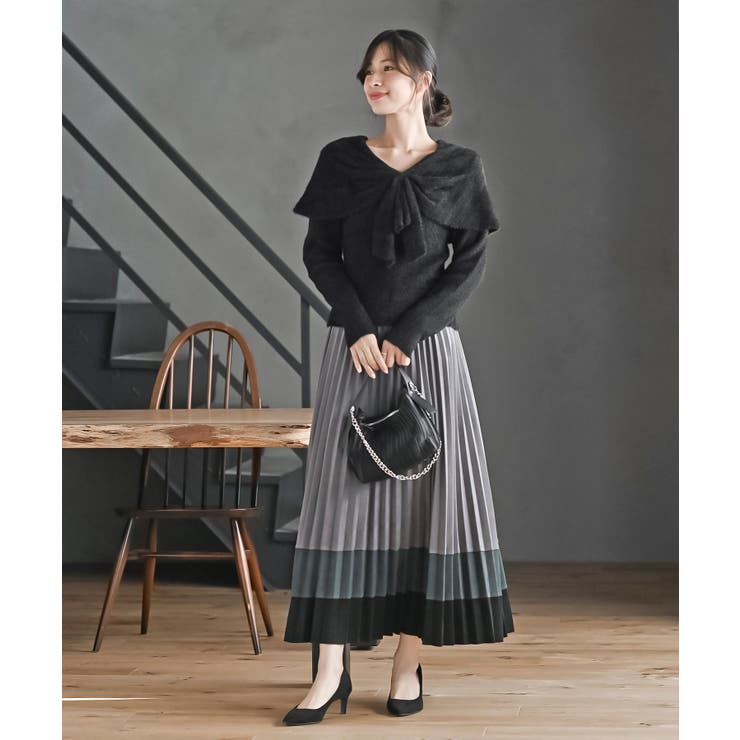 リボンモチーフラメフェザーニットプルオーバー | rps | 詳細画像11 