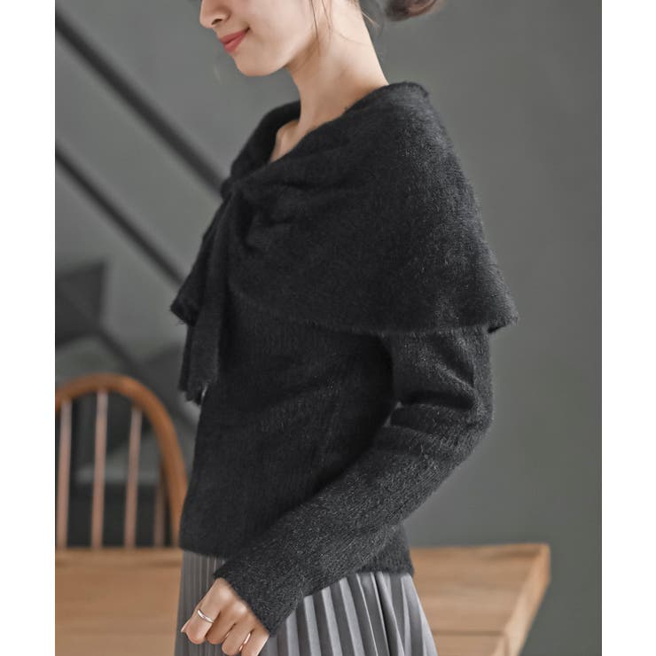 リボンモチーフラメフェザーニットプルオーバー | rps | 詳細画像16 